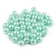 Voskované perličky plast 6mm 50ks tyrkysová světlá