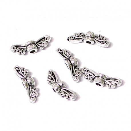 Andělská křídla 14x4,5mm 10ks starostříbro