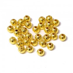 Korálky plastové 6mm 50ks zlatá