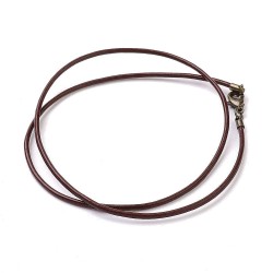 Kožená šňůrka na krk 45cm hnědá tmavá