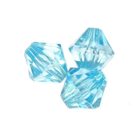 Korálky broušené plast 6mm 400ks modrá světlá