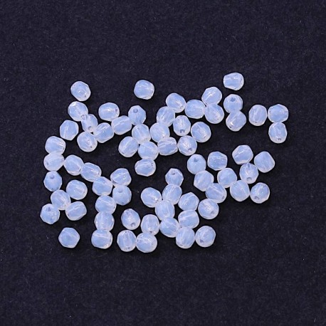 Ohňovky broušené 3mm 70ks bílá mléčná