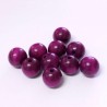 Korálky dřevěné 12mm 10ks fuchsiová