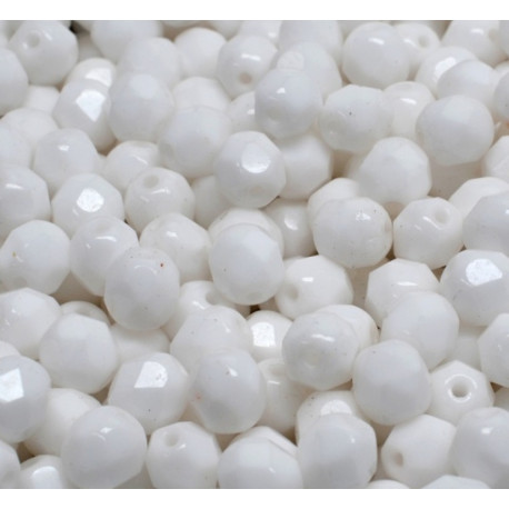 Ohňovky broušené 6mm 30ks bílá