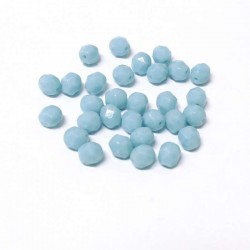 Ohňovky broušené 6mm 30ks modrá světlá, neprůhledná