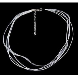 Šňůrka se stužkou 45cm bílá