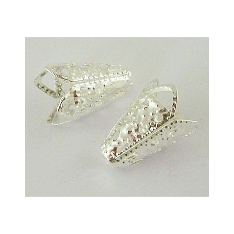 Zakončovací kaplík 10x16mm 20ks stříbrná