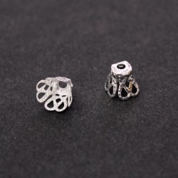 Kaplík zvoneček 8,5x6mm 10ks stříbrná