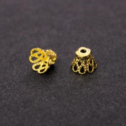 Kaplík zvoneček 8,5x6mm 10ks zlatá